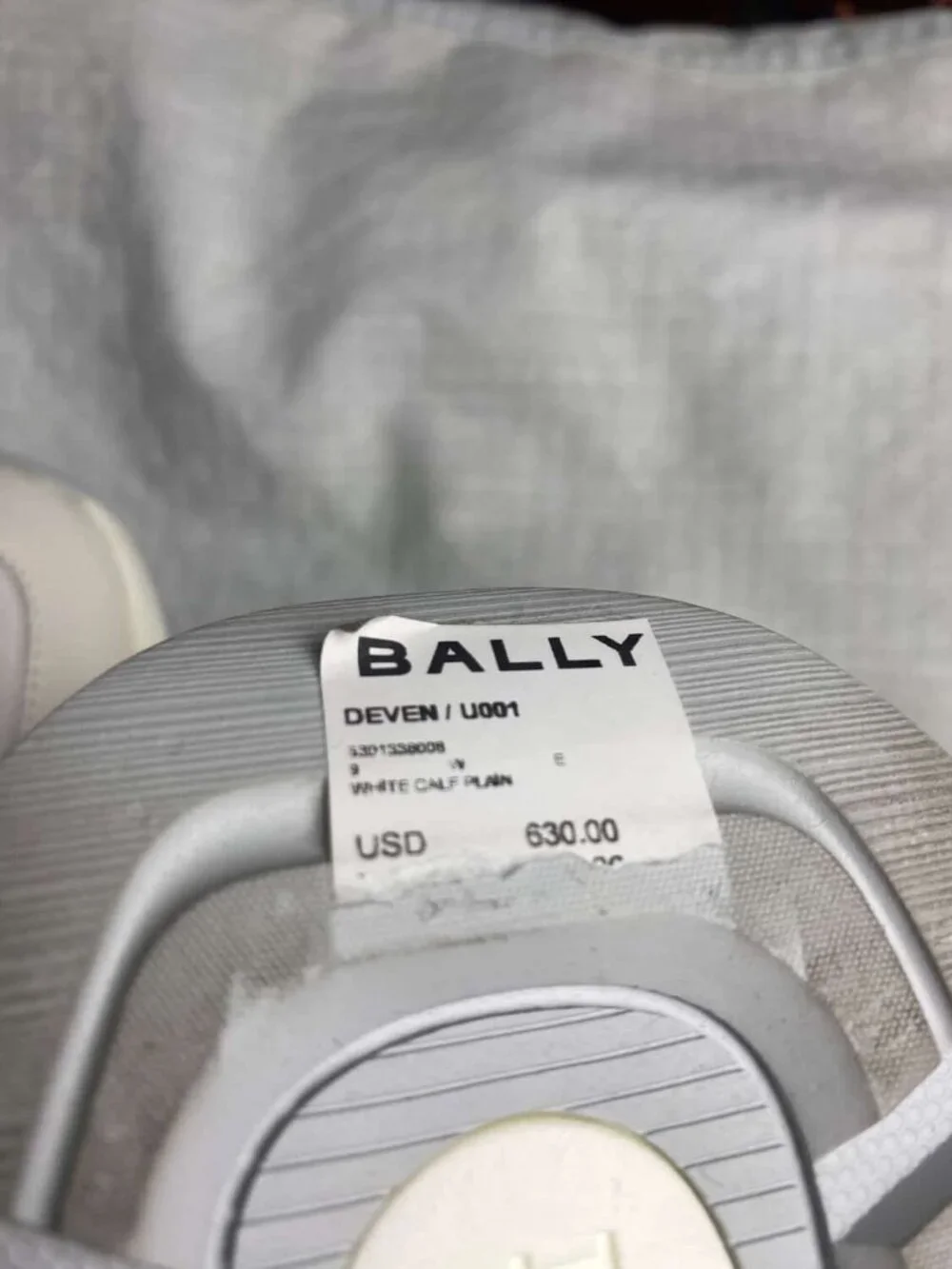 BALLY Deven Leather Sneakers MSRP $630